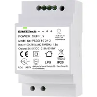 Basetech BT-2250321 Hutschienen-Netzteil (DIN-Rail) 24 V 2.5 A 60 W Anzahl Ausgänge:2 x Inhalt 1 St.