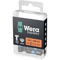 Wera 840/1 IMP DC Hex-Plus DIY Impaktor Bits, 4 x 25 mm, 10-teilig - 05057604001