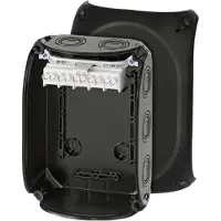 Hensel 62000060 Kabelabzweigkasten 2,5-6 qmm 3ph., 10 qmm 1ph., 5pol., schwarz KF 1006 B - 5 Stück