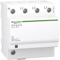 Schneider Electric A9L15641 Überspannungsableiter iPF K 40, Typ 2, 3P+N, Imax 40kA, In 15kA, TT + TN-S, FM-Kontakt