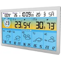 Techno Line WD 2500, Grau, Außen-Thermometer, Innen-Thermometer, Innen-Hygrometer, Außen-Hygrometer, Regenfall,..., Hygrometer, Barometer, Thermometer, Regenfall, 373 mm, 30 mm, 228 mm