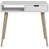Skye Decor , Offer - White, Wooden, Schreibtisch, Weiß, 100 % MELAMINBESCHICHTETE SPANPLATTEN, 60 x 90 x 80 cm