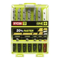 Ryobi Stichsägeblatt-Set RAK10JSBWM, 10-teilig, für Holz, Metall und Kunststoff,