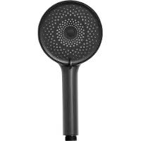 Wenko Handbrause "Softwater", schwarz, B:12cm, Duschköpfe, Handbrause, Duschkopf mit 3 Strahlarten, Ø 12 cm, mikrofeine Düsen, sanftes Wasser