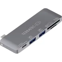 Terratec 283005, USB 3.2 Gen 1 (3.1 Gen 1) Type-C, Grau, MMC, MicroSDXC, SDXC, USB 3.2 Gen 1 (3.1 Gen 1) Type-A, USB 3.2 Gen 1 (3.1 Gen 1) Type-C, CE, USB