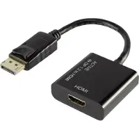 Renkforce RF-4222524 DisplayPort / HDMI Adapter [1x DisplayPort Stecker - 1x HDMI-Buchse] Schwarz vergoldete Steckkonta