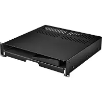 Renkforce RF-3429156 19 Zoll Netzwerkschrank-Schublade 2 HE Ausziehbar Geeignet für Schranktiefe: ab 500 mm Schwarz