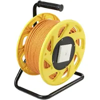 Renkforce RJ45 Netzwerk Kabeltrommel CAT 7a S/FTP 90.00 m Orange Rund