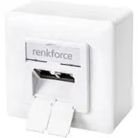 Renkforce Netzwerkdose Aufputz CAT 6 2 Port Reinweiß