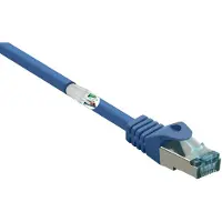 Renkforce RF-5043920 RJ45 Patchkabel CAT 6a S/FTP 15.00 m Blau mit Rastnasenschutz, Flammwidrig 1 St.