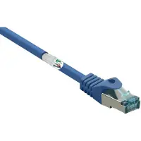 Renkforce RF-5056418 RJ45 Patchkabel CAT 6a S/FTP 20.00 m Blau mit Rastnasenschutz, Flammwidrig 1 St.