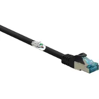 Renkforce RF-5043936 RJ45 Patchkabel CAT 6a S/FTP 15.00 m Schwarz Flammwidrig 1 St.