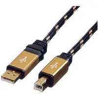 Roline GOLD USB 2.0 Kabel, Typ A-B, 4,5 m