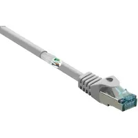 Renkforce RF-5191008 RJ45 Patchkabel CAT 6a S/FTP 30.00 m Grau Flammwidrig, mit Rastnasenschutz 1 St.