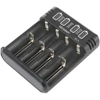 Voltcraft BC4 Rundzellen-Ladegerät LiIon, NiMH Mignon (AA), Micro (AAA), Baby (C), Sub-C, 10440, 16340, CR-123A, 17335,