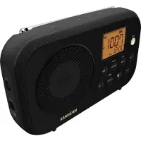 Sangean PR-D12BT Traveller 120 UKW-Radio mit Bluetooth tragbar versch. Varianten Farbe: Schwarz