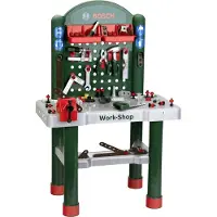 Theo Klein Spielwerkbank KLEIN "Bosch Workshop", grün, Rollenspielzeug, KinderB:68cm H:102cm T:39cm, Kunststoff, Spielwerkbank, Made in Germany, B:68cm H:102cm T:39cm