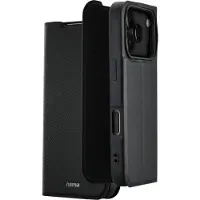 Hama Smartphone-Hülle "Handytasche Booklet für Apple iPhone 17 Pro mit Kartenfächer, Schwarz", schwarz, Smartphones, Hüllen, Standfunktion, Kartenfächer, Smartphone-Hülle