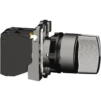 Schneider Electric Electric XB5AD53 Wahlschalter, Knebelschalter, Harmony XB5, Kunststoff, schwarz, 3 Stellungen, 22mm, Mitte rastend, Re+Li tastend, 2S