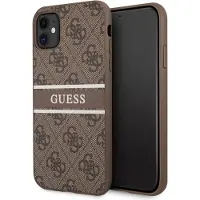 GUESS GUHCN614GDBR iPhone 11 / Xr 6.1 braun/braun Hartschalenetui 4G Stripe