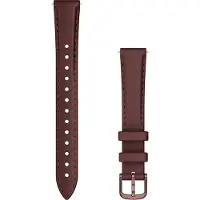 Garmin Lily 2-Armbänder, Leder maulbeere/dunkelbronze 14 mm