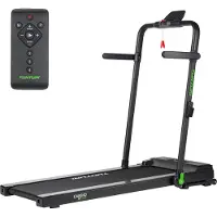 Tunturi Laufband Cardio Fit T10 – Belastbar bis 100 kg – 7 Programme – 100 % klappbar – 1,0 bis 12 km/h – Fernbedienung inklusive – Kompaktmodell