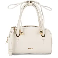 Furla für Damen. WE00915-BX4573 Poppy Mini Dome Ledertasche in Gebrochenes Weiß (OSFA), Lässig, Klassisch