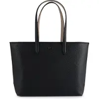 Lacoste Schultertasche Shopper Anna Zipped Shopping Bag Noir Krema schwarz