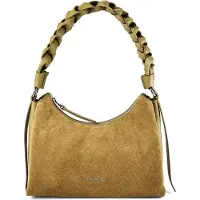 Coccinelle Boheme Suede Bimaterial - Schultertasche 30 cm (seagras/seagras)