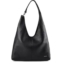 Calvin Klein LV04F3543G SLOUCHY LEATHER SHOULDER Schwarz