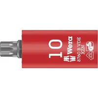 Wera 8760 B VDE XZN Zyklop Bitnuss, isoliert, mit 3/8"-Antrieb, für Innenvielzahn-Schrauben - 05004941001