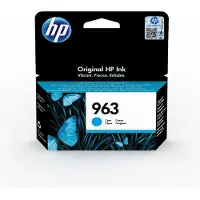 HP 963 Cyan Original Druckerpatrone, Standardertrag, Cyan, Tinte auf Pigmentbasis, 10,74 ml, 1 Stück(e), Einzelpackung