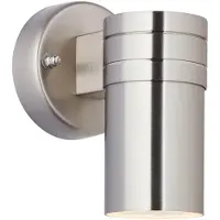 Brilliant Außenwandleuchte, 1-flammig Hanni silber IP44 GU10 35 Watt LED-Leuchtmittel inklusive und wechselbar