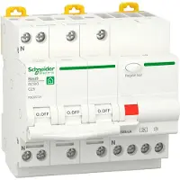 Schneider Electric Resi9 3P+N 25A C-Kurve RCBO Sicherungsautomat 300mA 6kA - R9D65725