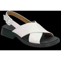 Camper für Damen. K201600-004 Dana Ledersandalen weiß (41), Wohnung, Schnalle, Lässig