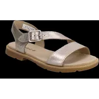 Timberland für Damen. TB0A2R2TN751 Calista Bay goldene Ledersandalen (36 W), Wohnung, Schnalle, Lässig