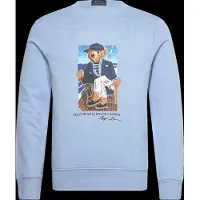Ralph Lauren für Herren. 710B18538001 Fleece-Sweatshirt mit blauem Polo-Bär (M), Lässig, Baumwolle, Langarm