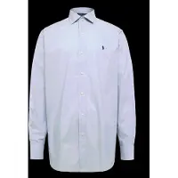 Ralph Lauren für Herren. 712827063001 Blaues Custom Fit Popeline-Hemd (41), Lässig, Baumwolle, Klassisch, Langarm