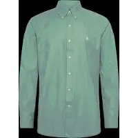 Ralph Lauren für Herren. 710929349504 Grünes Custom-Fit-Hemd aus elastischem Popeline (XL), Lässig, Baumwolle, Langarm