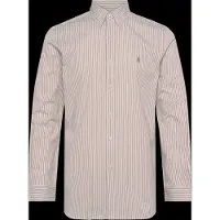 Ralph Lauren für Herren. 710929346504 Beiges Custom Fit Hemd aus Popeline mit Stretch (XXL), Lässig, Baumwolle, Langarm