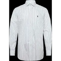 Ralph Lauren für Herren. 712B15309006 Maßgeschneidertes Popeline-Hemd mit weißen Streifen (38), Lässig, Baumwolle, Klassisch, Langarm