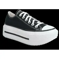 Converse Sneaker "CHUCK TAYLOR ALL STAR LIFT DOUBLE", Damen, Gr. 38, schwarz-weiß (schwarz, weiß, schwarz), Textil, Schuhe Sneaker