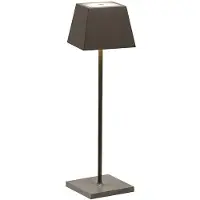 ROSSINI ILLUMINAZIONE SIESTA Tragbare LED-Tischleuchte 2,2 W IP54 CCT 2700-3000 K dimmbar Touch - Struktur aus Aluminiumdruckguss - Farbe Taubengrau