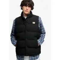 Superdry für Herren. M5012426A Weste mit Kapuze NON Everest schwarz (XL), Lässig, Draußen, Recyceltes Nylon