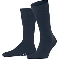 Falke Airport Herren Socken, 49-50, Blau, Uni, Schurwolle