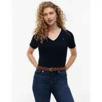 Tommy Hilfiger "CODY V-NECK SHORT SLEEVE" mit V-Ausschnitt, Baumwolle, Slim Fit