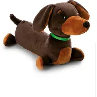 Nici 49821 Kuscheltier Dackel 20cm liegend braun - Stofftier aus weichem Plüsch, niedliches Plüschtier zum Kuscheln und Spielen, für Kinder & Erwachsene, tolle Geschenkidee