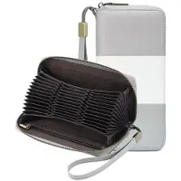 GOIACII Geldbörse Damen, RFID Blocking, großes Langformat, 36 Kartenfächer, elegantes Lederdesign.