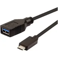Roline USB 3.2 Gen 1 Kabeladapter, USB Typ C - A, ST/BU, OTG, schwarz, 0,15 m