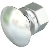 Obo Bettermann OBO 6406815 Flachrundschraube mit Scheibe und Mutter M8x25 Edelstahl, rostfrei A2 1.4301 FRS 8x25 A2 - 50 Stück